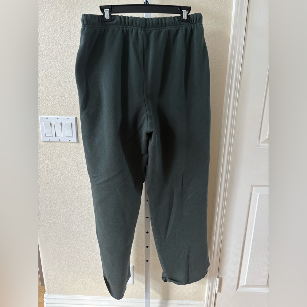 Skims Cotton Fleece Classic Straight Leg Pant in Spruce - Size L - Picture 3 of 5